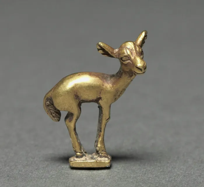 Framed Print : Elk Fawn Finial, 400-200 BC. Western Asia