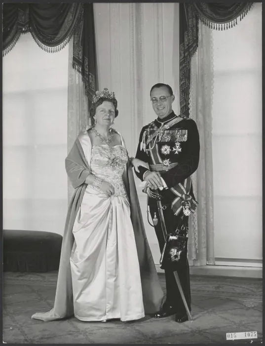 Framed Print : Elsevier photo collection. portrait Queen Juliana Prince Bernhard. March 1, 1961