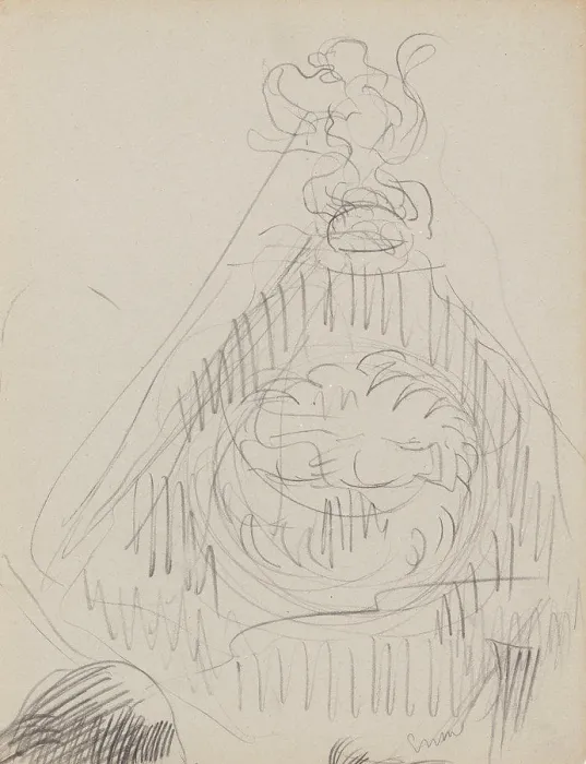 Framed Print : Emblem, James Ensor, circa 1860-1949, drawing, Belgian Art Framed Print : Emblem, James Ensor, circa 1860-1949, drawing, Belgian Art