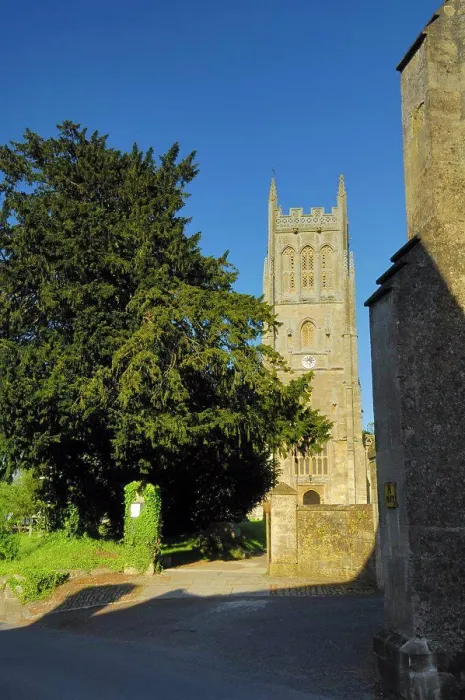 Framed Print : England, Somerset, Bruton. A view toward St. Mary's Church