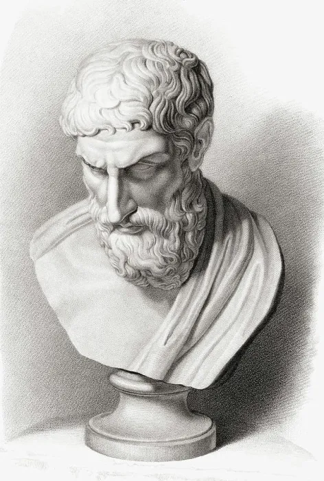 Framed Print : Epicurus, 341-270 BC. Ancient Greek philosopher and founder of the school of philosophy called Epicureanism Framed Print : Epicurus, 341-270 BC. Ancient Greek philosopher and founder of the school of philosophy called Epicureanism