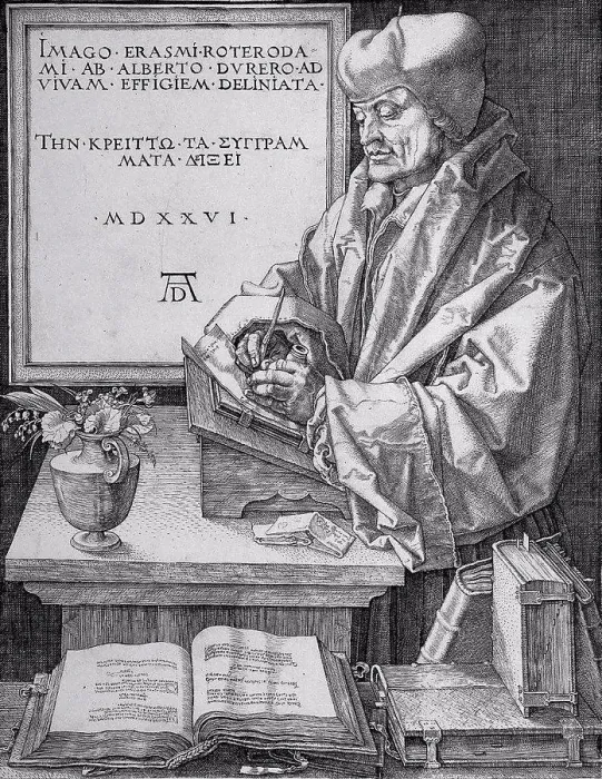 Framed Print : Erasmus of Rotterdam by Albrecht Durer, woodcut, 1526, 1471-1528, Russia, Moscow, State A. Pushkin Museum of Fine Arts Framed Print : Erasmus of Rotterdam by Albrecht Durer, woodcut, 1526, 1471-1528, Russia, Moscow, State A. Pushkin Museum of Fine Arts