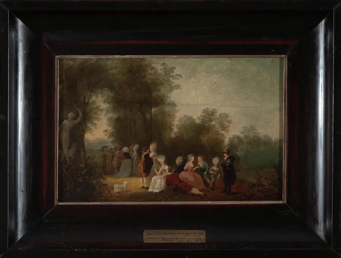 Framed Print : Escort meeting in the park under Diana; Norblin de la Gourdaine Framed Print : Escort meeting in the park under Diana; Norblin de la Gourdaine