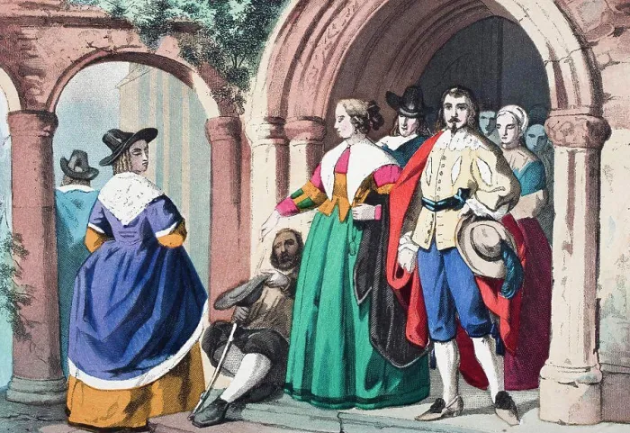 Framed Print : Everyday clothes of ordinary English people at the time of King Charles I Framed Print : Everyday clothes of ordinary English people at the time of King Charles I