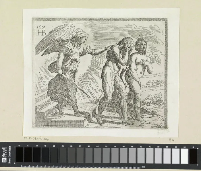 Framed Print : Expulsion from Paradise, Orazio Borgianni