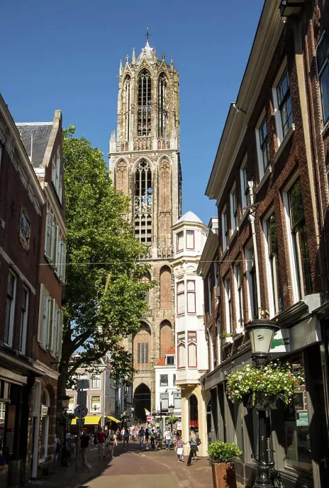 Framed Print : Famous fourteenth century Dom church tower in city of Utrecht, Netherlands Framed Print : Famous fourteenth century Dom church tower in city of Utrecht, Netherlands