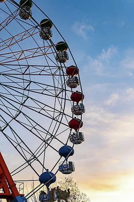 Framed Print : Ferris wheel in an amusement park Framed Print : Ferris wheel in an amusement park