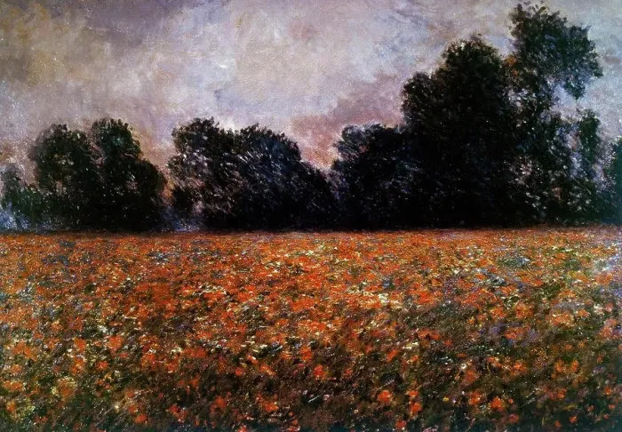 Framed Print : Field of Wild Poppies Claude Monet (1840-1926 French)