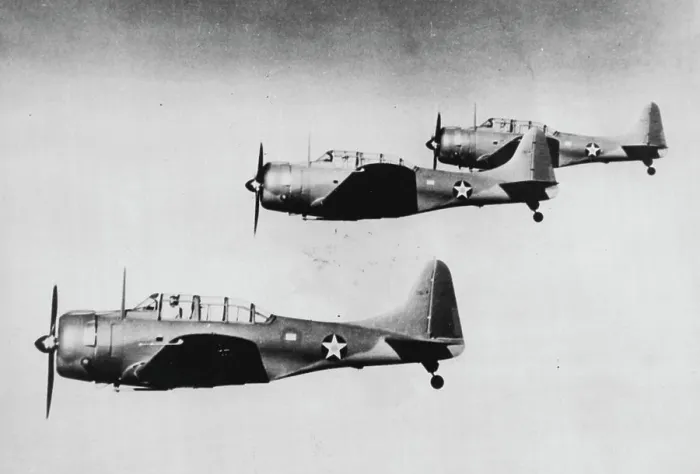 Framed Print : Fighting The Japs By Air -- These three A-24 bombers took part in the battle of Bali Framed Print : Fighting The Japs By Air -- These three A-24 bombers took part in the battle of Bali
