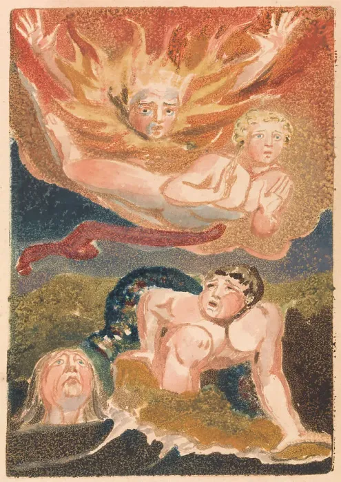 Framed Print : First Book Urizen Plate 22 Bentley 24 Print William Blake Framed Print : First Book Urizen Plate 22 Bentley 24 Print William Blake