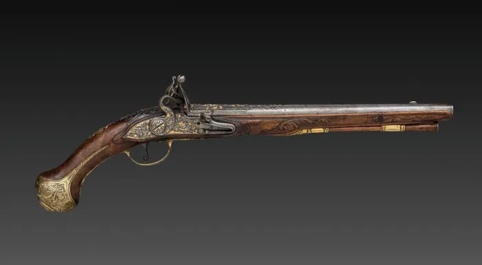 Framed Print : Flintlock Pistol (2 of 2), early 1700s