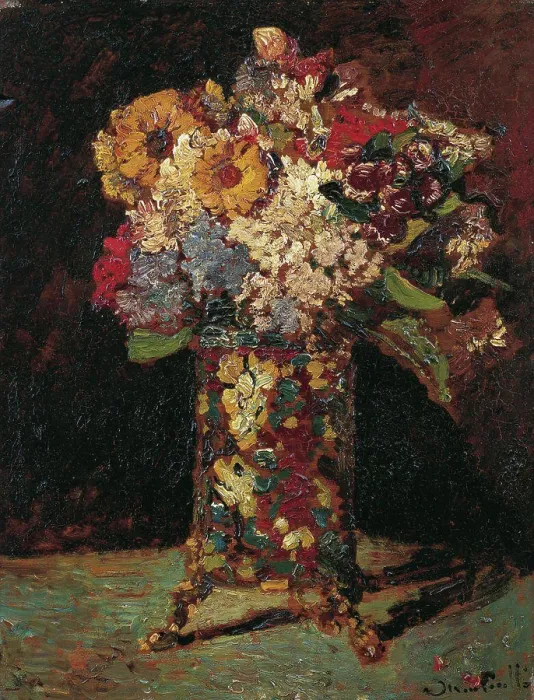 Framed Print : Flower still life by Monticelli