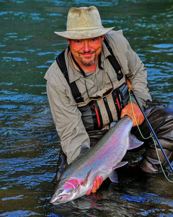 Framed Print : Fly Fishing for steelhead on the Copper River in B.C Framed Print : Fly Fishing for steelhead on the Copper River in B.C