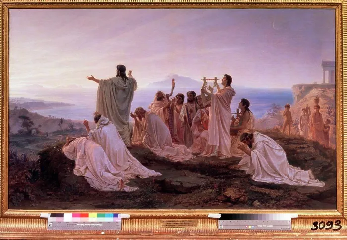 Framed Print : Followers of Pythagoras by Fyodor Andreyevich Bronnikov Framed Print : Followers of Pythagoras by Fyodor Andreyevich Bronnikov