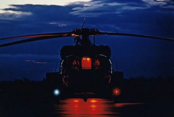 Framed Print : Fort Lewis, Washington : UH-60A Black Hawk Helicopter Prepares to Taxi for a Night Mission Just After Sunset Framed Print : Fort Lewis, Washington : UH-60A Black Hawk Helicopter Prepares to Taxi for a Night Mission Just After Sunset