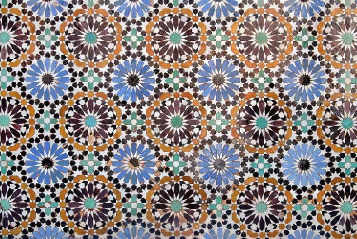 Framed Print : Full frame shot of mosaic tiles at Ben Youssef Madrasa, Marrakesh, Morocco Framed Print : Full frame shot of mosaic tiles at Ben Youssef Madrasa, Marrakesh, Morocco