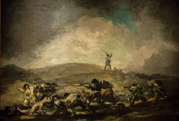Framed Print : Francisco de Goya y Lucientes, Escena de guerra