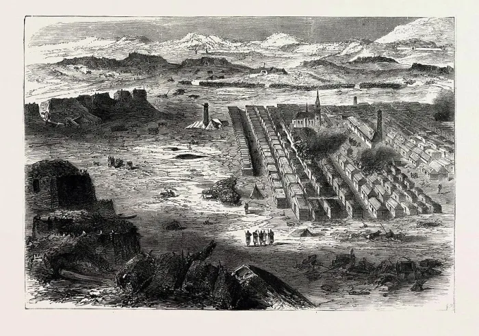 Framed Print : FRANCO-PRUSSIAN WAR: VIEW OF THE CAMP PE CONLIE NEAR MANS 1870 Framed Print : FRANCO-PRUSSIAN WAR: VIEW OF THE CAMP PE CONLIE NEAR MANS 1870