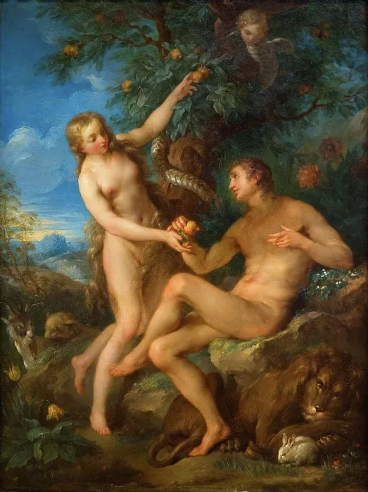 Framed Print : Francois Le Moyne; French; Paris 1688-1737 Paris; Adam and Eve Before the Fall; Oil on copper Framed Print : Francois Le Moyne; French; Paris 1688-1737 Paris; Adam and Eve Before the Fall; Oil on copper