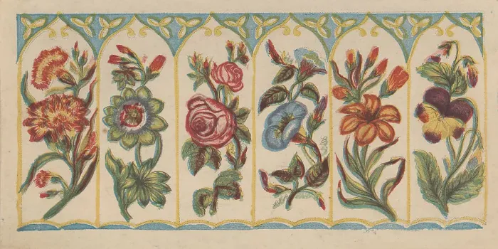 Framed Print : Garden Flowers Print Bradshaw & Blacklock Active Ca.1850 Framed Print : Garden Flowers Print Bradshaw & Blacklock Active Ca.1850