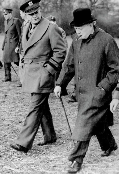 Framed Print : General Eisenhower and the British Prime Minister Sir Winston Churchill at army exercises in England be for 'D' Day Framed Print : General Eisenhower and the British Prime Minister Sir Winston Churchill at army exercises in England be for 'D' Day