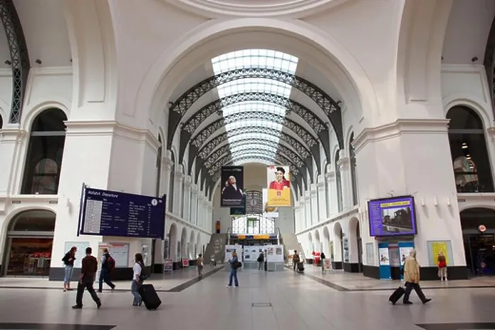 Framed Print : Germany, Saxony, Dresden, Central Railway Station, Hauptbahnhof, Interior Framed Print : Germany, Saxony, Dresden, Central Railway Station, Hauptbahnhof, Interior