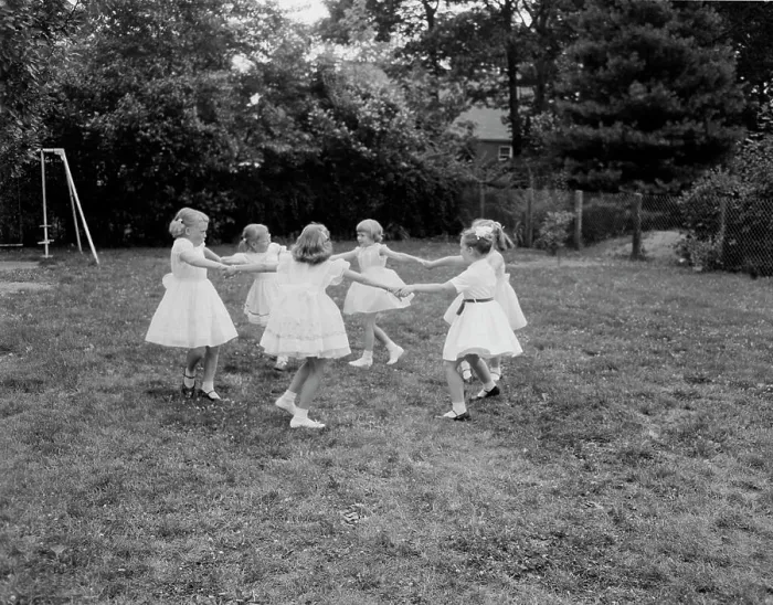 Framed Print : Girls dancing at playground Framed Print : Girls dancing at playground