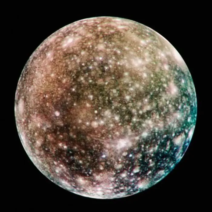 Framed Print : Global Callisto in Color As Seen by Galileo