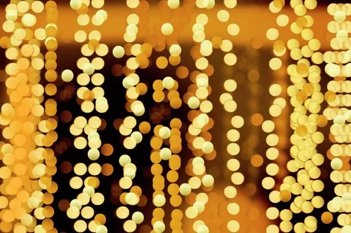 Framed Print : Gold spots bokeh background