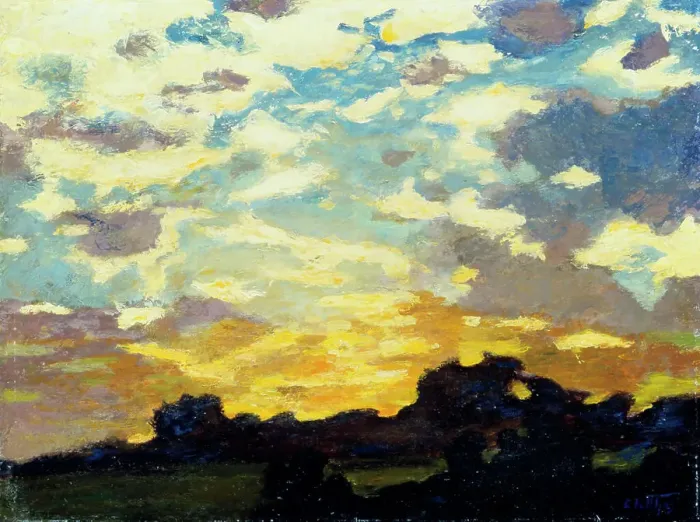 Framed Print : Golden Sunset Edward Potthast (1857-1927 American) Christie's Images, New York Framed Print : Golden Sunset Edward Potthast (1857-1927 American) Christie's Images, New York