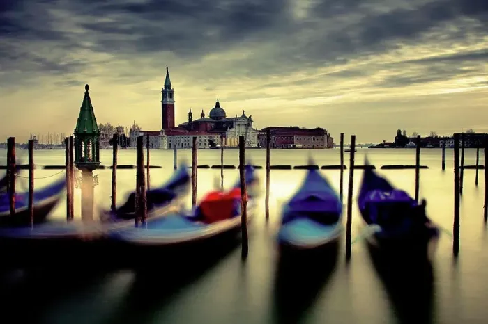 Framed Print : Gondolas with Bell tower of St Mark's Basilica in Background, St Mark's Square, Venice, Italy Framed Print : Gondolas with Bell tower of St Mark's Basilica in Background, St Mark's Square, Venice, Italy
