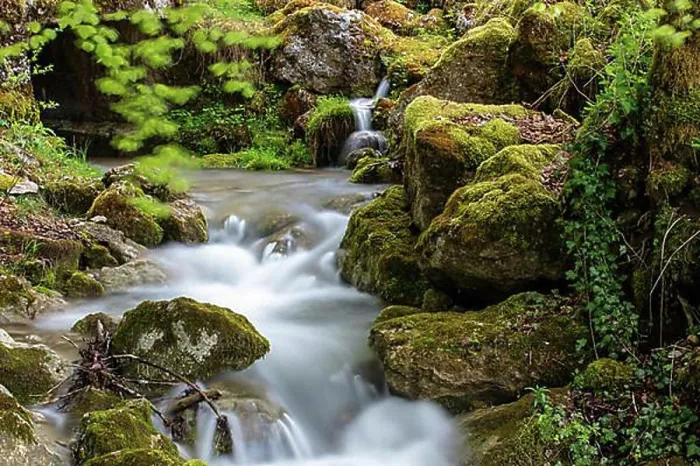 Framed Print : Gorge de Perrefitte, small gorge, brook Chaliere, Perrefitte, Bernese Jura, Bern, Switzerland, Europe