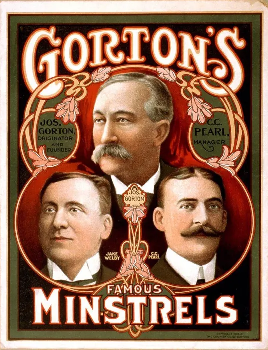Framed Print : Gorton's famous Minstrels ca 1905 Framed Print : Gorton's famous Minstrels ca 1905
