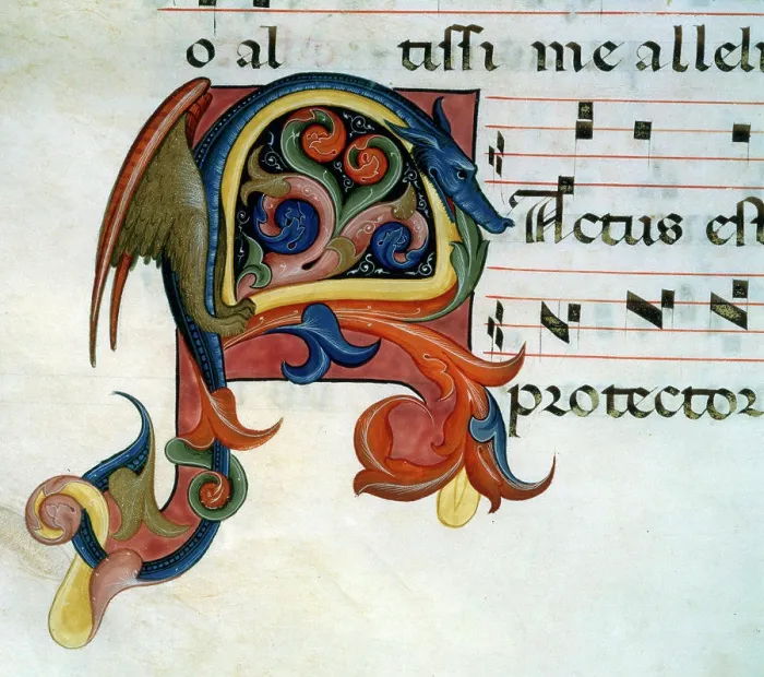 Framed Print : Gradual Illumination - dragon, manuscript, USA, Chicago, Newberry Library Framed Print : Gradual Illumination - dragon, manuscript, USA, Chicago, Newberry Library