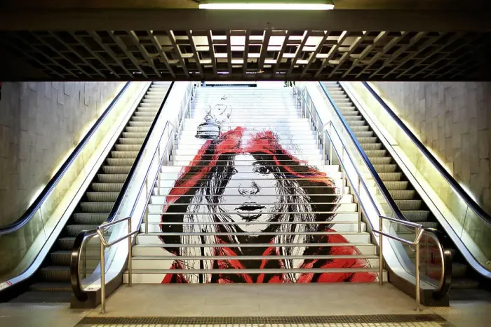 Framed Print : Graffiti in the metro Framed Print : Graffiti in the metro