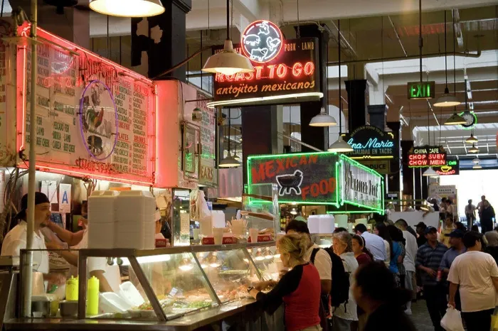 Framed Print : Grand Central Market, Broadway, Downtown Los Angeles, California Framed Print : Grand Central Market, Broadway, Downtown Los Angeles, California