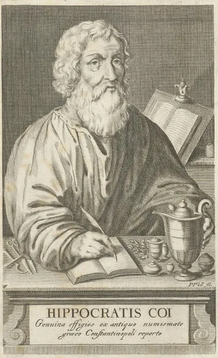 Framed Print : The Greek physician Hippocrates of Kos in his study room Framed Print : The Greek physician Hippocrates of Kos in his study room