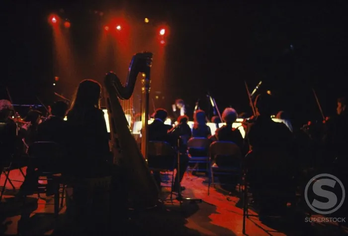 Framed Print : Group of musicians performing in a theater Framed Print : Group of musicians performing in a theater