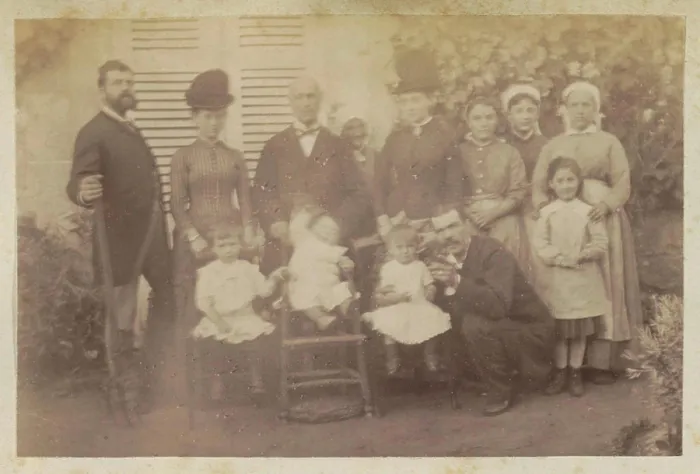 Framed Print : Group portrait of a French family Framed Print : Group portrait of a French family
