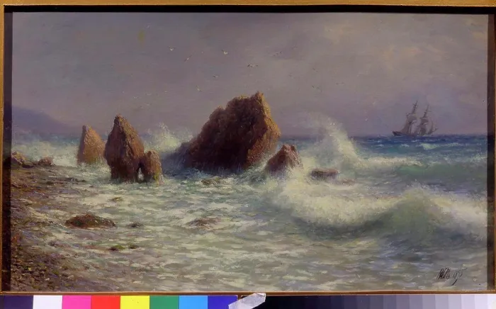 Framed Print : Gulf of Crimea by Lev Felixovich Lagorio Framed Print : Gulf of Crimea by Lev Felixovich Lagorio