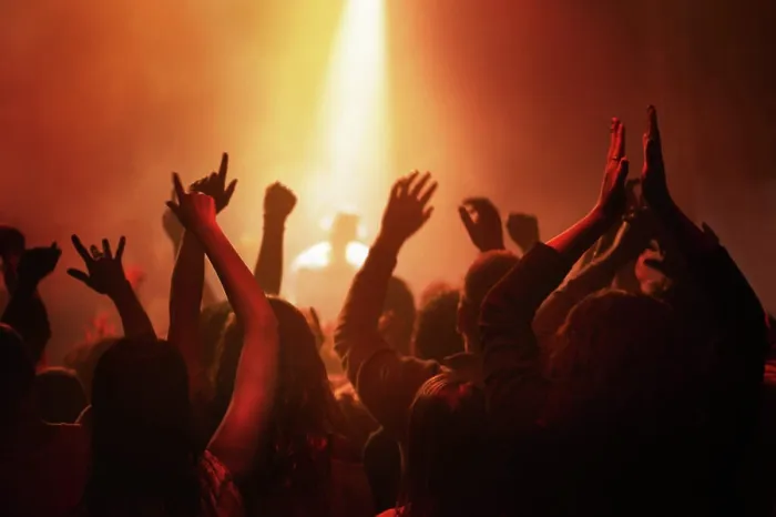 Framed Print : Hands of people in crowd dancing at concert or music festival Framed Print : Hands of people in crowd dancing at concert or music festival