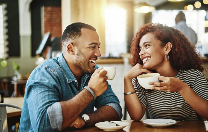 Framed Print : Happy, couple and relax with coffee at cafe for cappuccino date Framed Print : Happy, couple and relax with coffee at cafe for cappuccino date