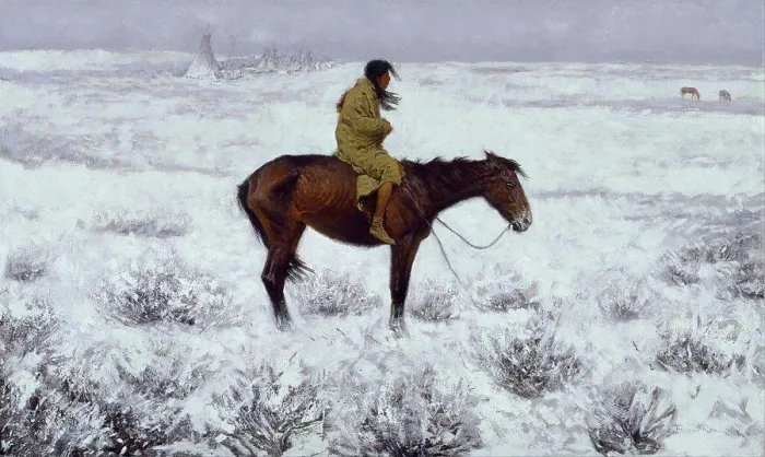 Framed Print : The Herd Boy by Remington, Frederic Sackrider (1861-1909)  /  Museum of Fine Arts