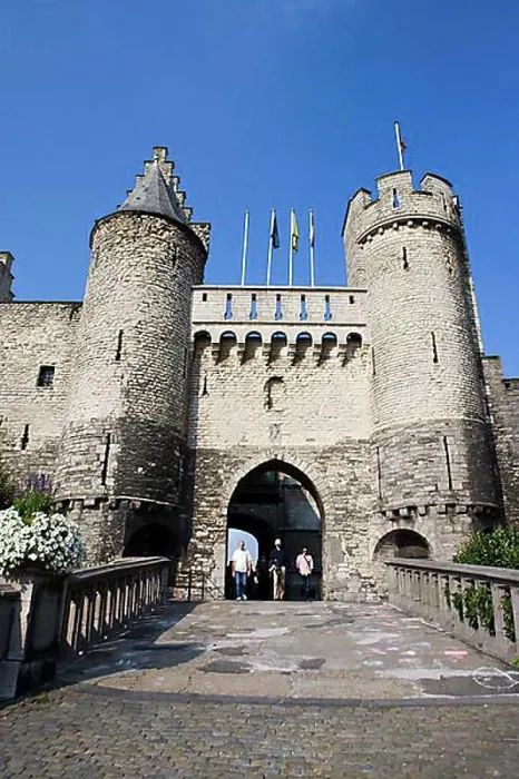 Framed Print : Het Steen, Antwerp, Flanders, Belgium, Europe