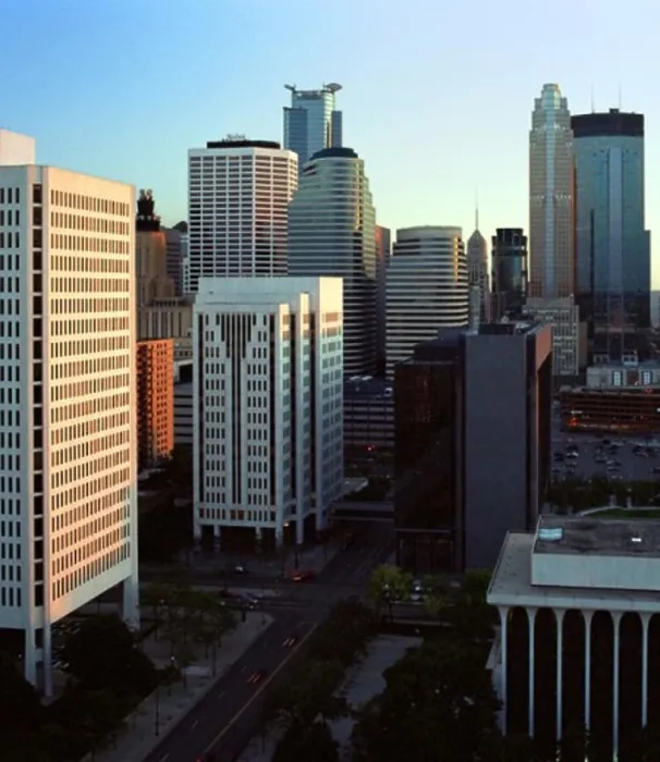 Framed Print : High angle view of buildings, Minneapolis, Minnesota, USA