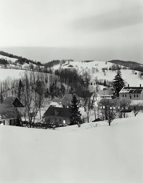 Framed Print : High angle view of buildings on a snow covered landscape, East Corinth, Vermont, USA Framed Print : High angle view of buildings on a snow covered landscape, East Corinth, Vermont, USA