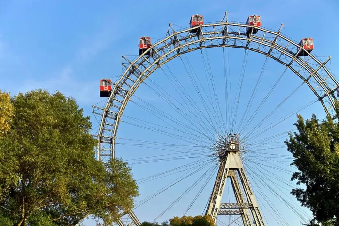 Framed Print : Historic Ferris Wheel of Vienna Prater Park Famous Framed Print : Historic Ferris Wheel of Vienna Prater Park Famous