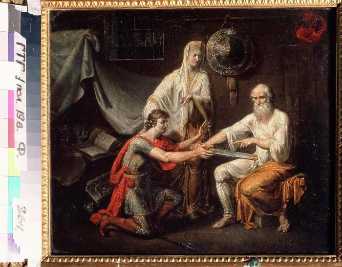 Framed Print : Historical scene by Dmitri Ivanovich Ivanov Framed Print : Historical scene by Dmitri Ivanovich Ivanov