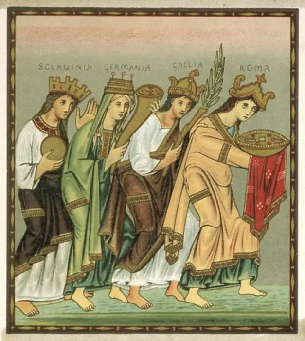 Framed Print : Homage of the Four Provinces of Otto III: Sclavinia Framed Print : Homage of the Four Provinces of Otto III: Sclavinia