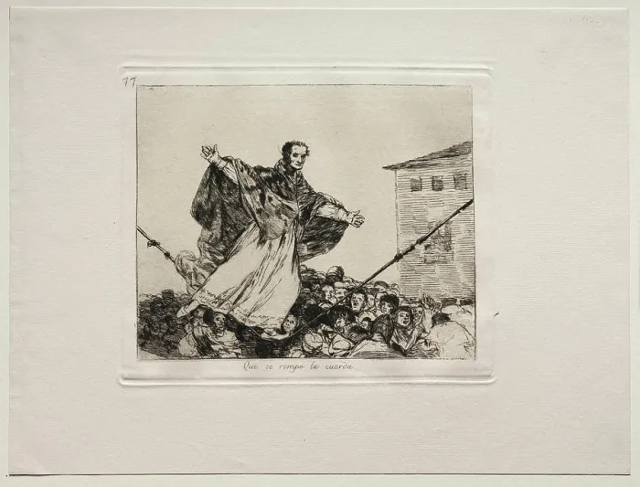 Framed Print : The Horrors of War: May the Cord Break. Francisco de Goya (Spanish, 1746-1828). Etching and aquatint;